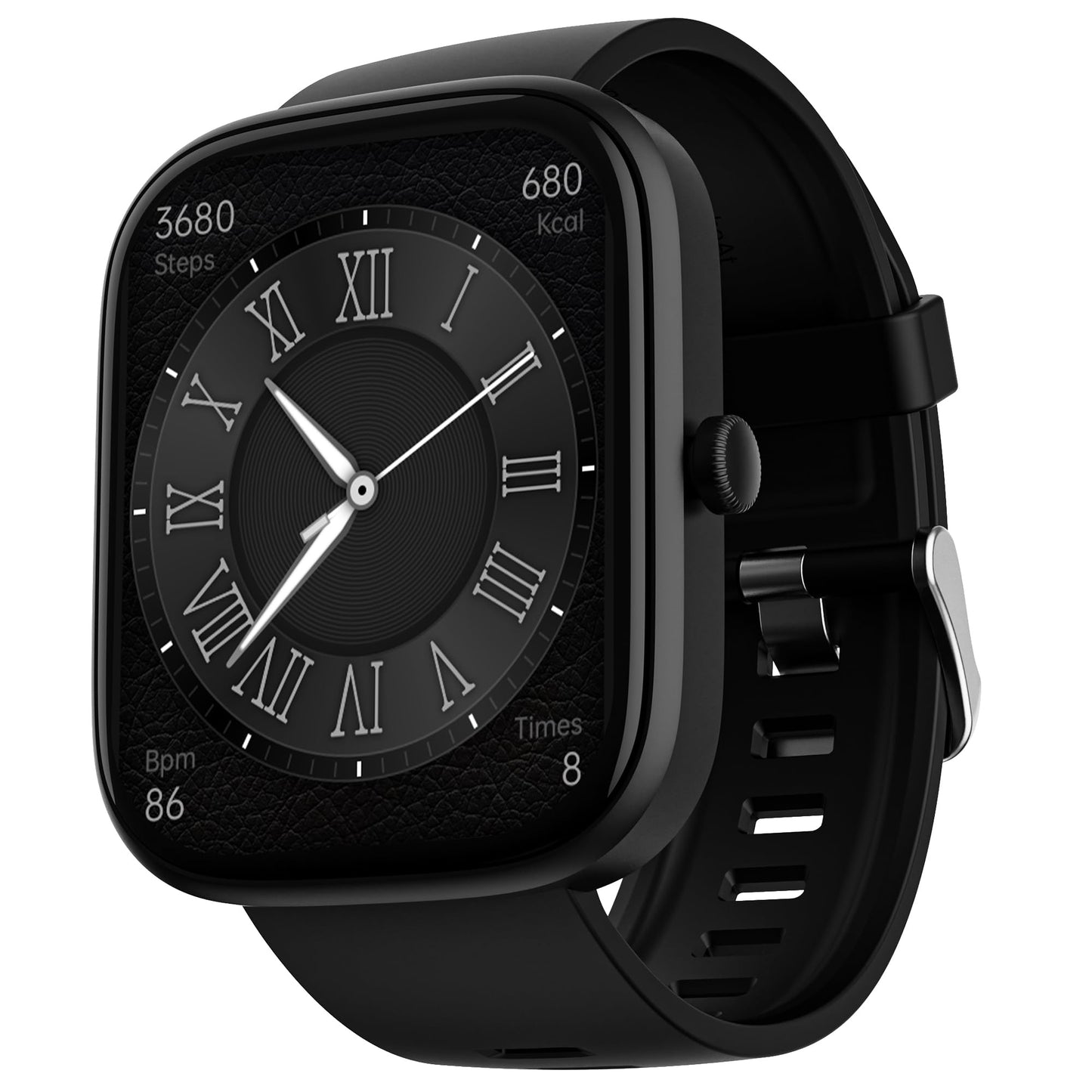 (Open Box) boAt Ultima Prism Smart Watch w/ 1.96" (4.9 cm) AMOLED Display, BT Calling, 700+ Activities, Always on Display, Female Wellness, IP67 Dust, Sweat & Splash Resistance, HR & SpO2(Steel Black)