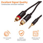 (Open Box) amazon basics 3.5Mm To 2-Male Rca Adapter Cable - 25 Feet, Black