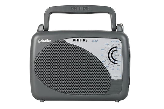 (Open Box) Philips Radio DL167/94 with MW/SW/FM Bands, 2xR20 (UM1),External 3V DC (Optional)