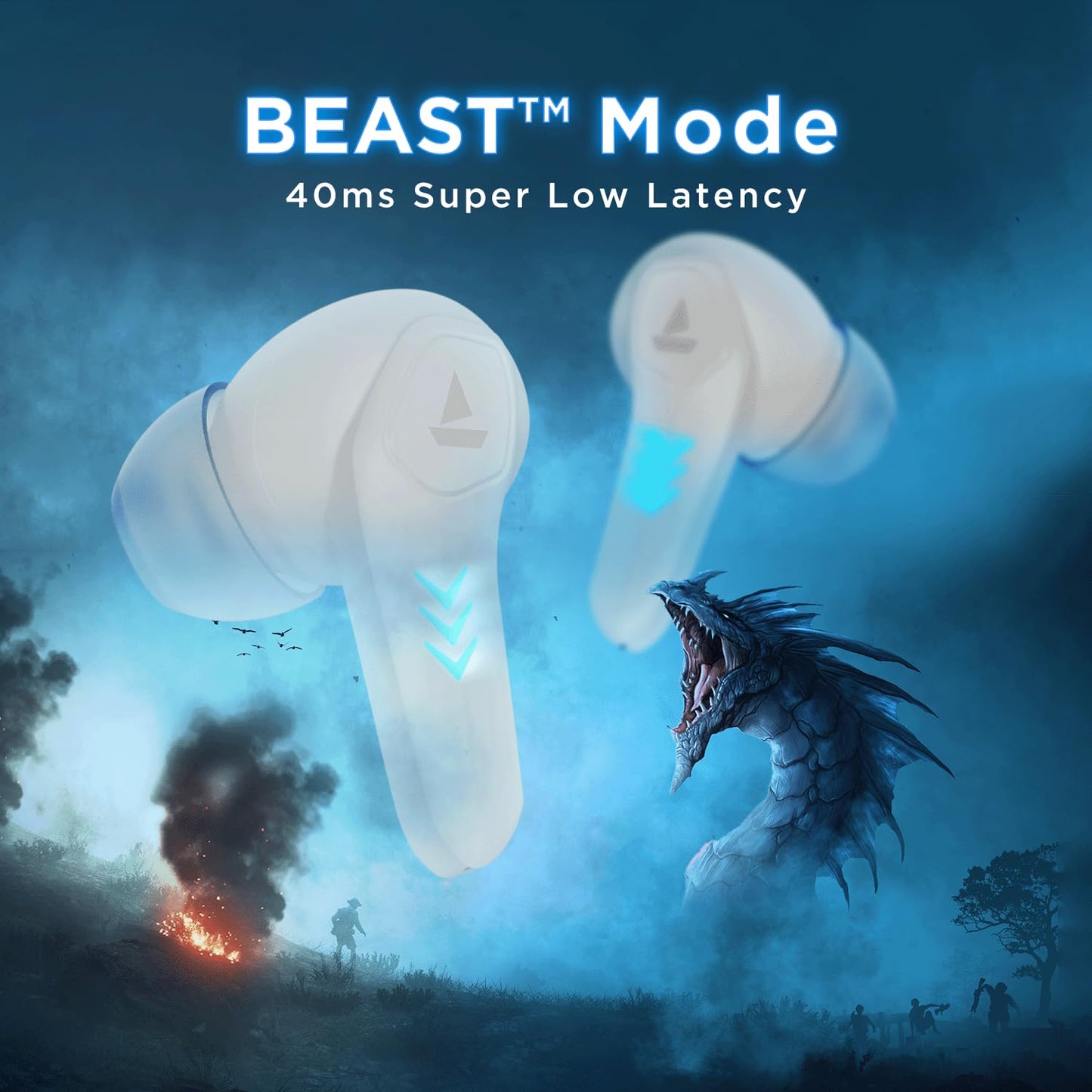 (Open Bpx) boAt Immortal 131 Bluetooth in Ear Earbuds (White Sabre)