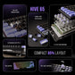 (open box) Kreo Hive 65 RGB Mechanical Gaming Keyboard | Pre-Lubed Switches, Anti-Ghosting, 5-Pin Hot-Swap | Wired 65% Keyboard with RGB Backlight & Detachable USB-C Cable (Black)
