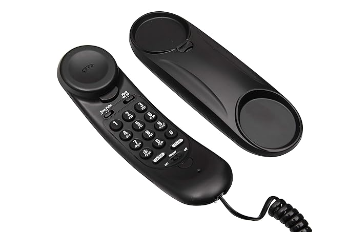 (Open Box) Beetel B26 Corded Slim Landline Phone,Ringer Volume Control,Wall/Desk Mountable,Ringer On/Off Switch,Clear Call Quality,Compact Design,Tone Pulse/Flash/Redial Function (Made in India) (Black)(B26)