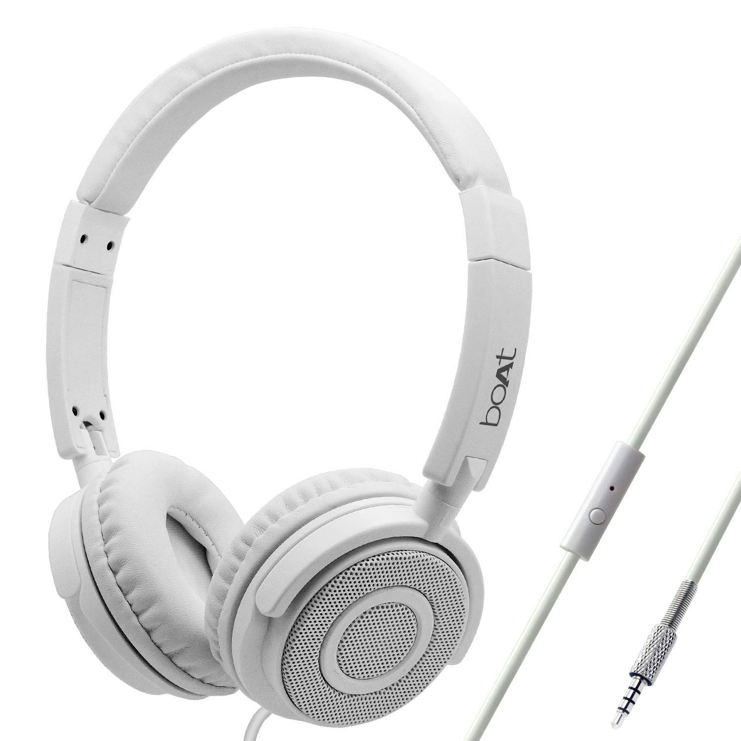 (Without Box) boAt BassHeads 950v2 Wired Over Ear Headphones with 40mm Audio Drivers, Soft Ear-Cushion, Lightweight Build, 3.5mm Jack and with mic(Warm Grey)