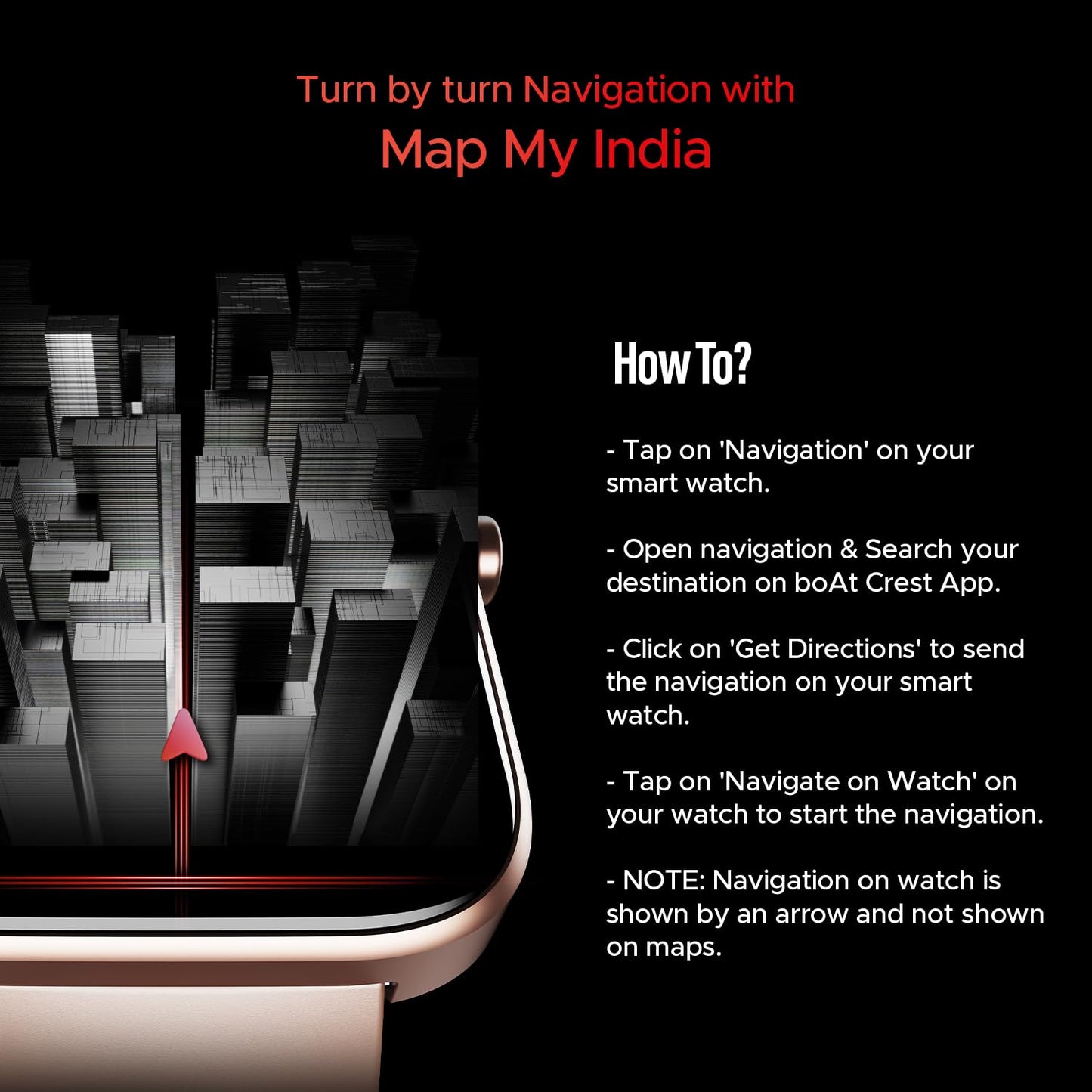 (Open Box) boAt Storm Call 3 w/TBT Navigation, Daily Activity Tracker, DIY Watch Face Studio,700+ Active Modes, 1.83" (4.6 cm) HD Display Fitness Smart Watch for Men & Women(Active Black)