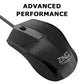 (Open Box) Zinq Technologies ZQ233 Wired Mouse with 1000DPI, 10 Million Clicks Lifespan for Laptop and Desktop (Black)
