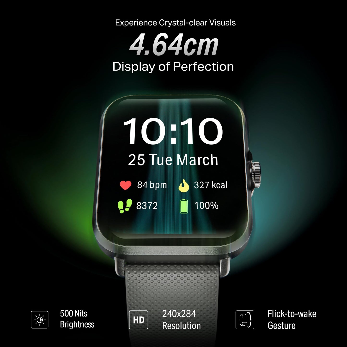 (Open Box) boAt Storm Infinity Plus w/15 Days Extensive Battery fueled by Huge 550mAh Battery, Fast Charge, 1.83”(4.65cm)HD Display, Functional Crown, BT Calling, Smart watch for Men & Women (Active Black)