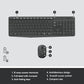 (Open Box) Logitech MK235 Wireless Keyboard and Mouse Set for Windows, 2.4 GHz Wireless Unifying USB Receiver, 15 FN Keys, Long Battery Life, Compatible with PC, Laptop - Black