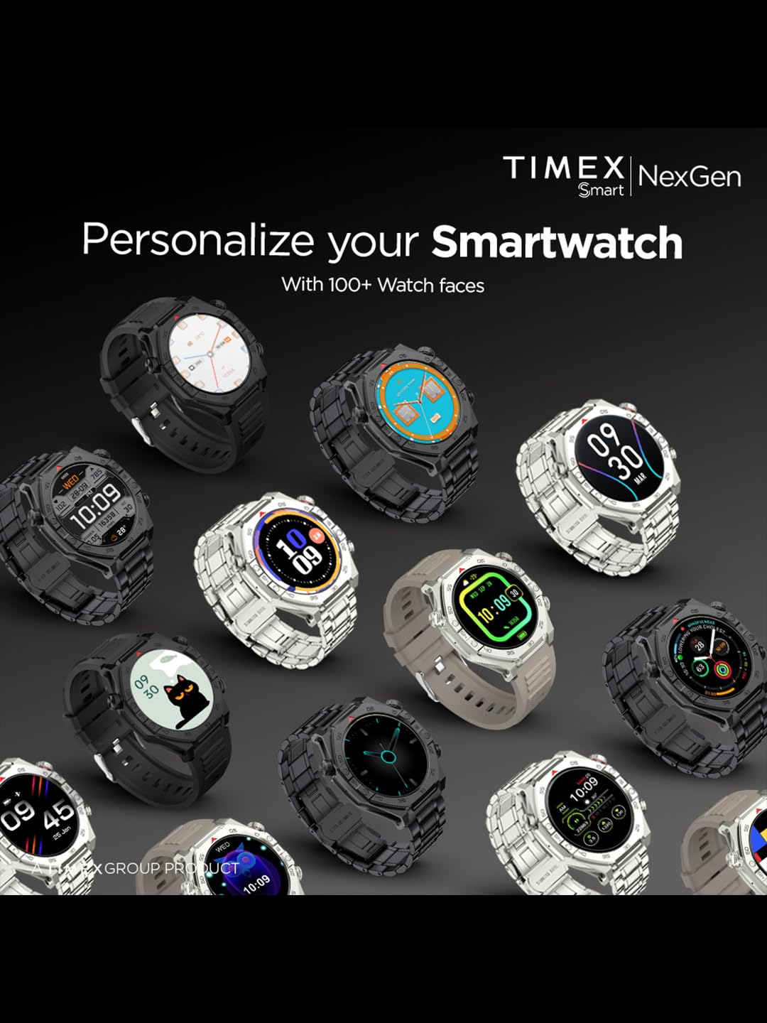 (Open Box) TIMEX Smart NexGen 1.43"(3.6cm) AMOLED Display with Functional Crown and BT Calling Smartwatch for Unisex - TWTXW702T