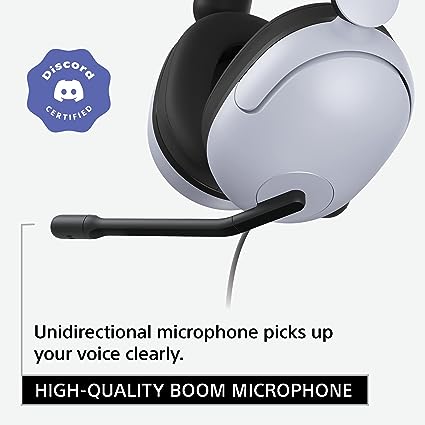 (OPEN BOX)Sony INZONE H3, MDR-G300 Wired Gaming Headset, Over-Ear Headphones with 360 Spatial Sound, USB Wired Over-Ear Professional + USB Connector, flip to Mute mic, App Support & PC Compatible (White)