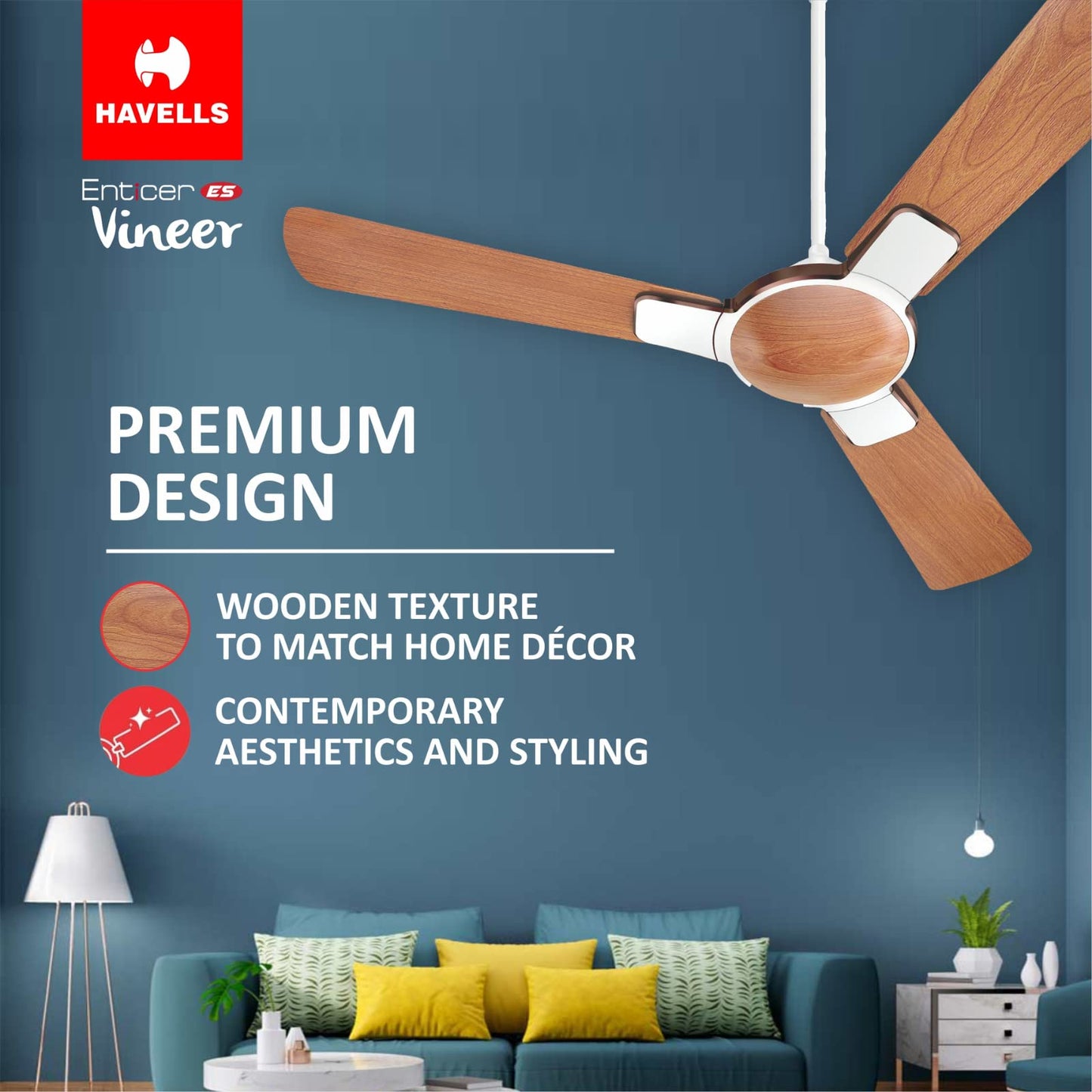 Havells 1200 mm ENTICER ES ESPRESSO BROWN COPPER, 2 Star