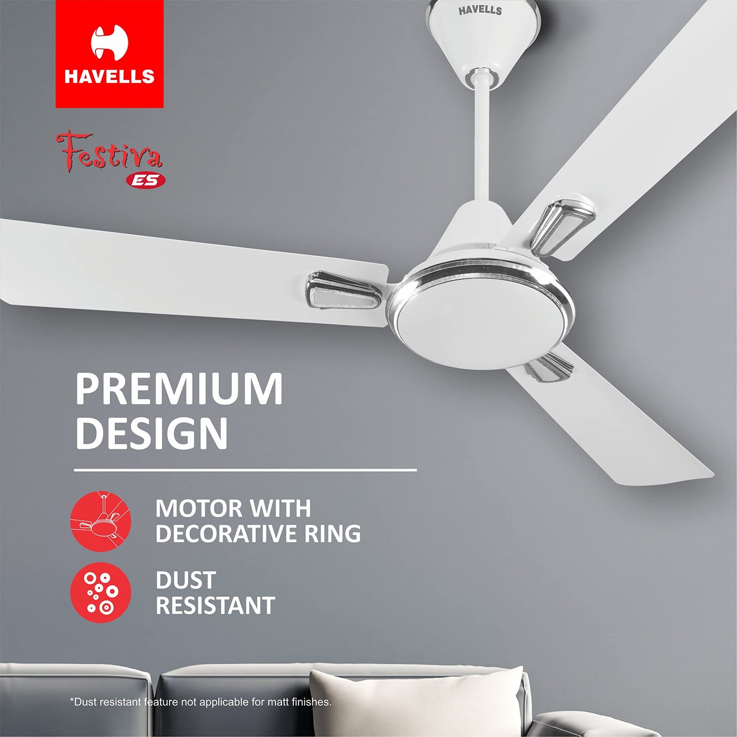 Havells Festiva 1200mm Dust Resistant Ceiling Fan