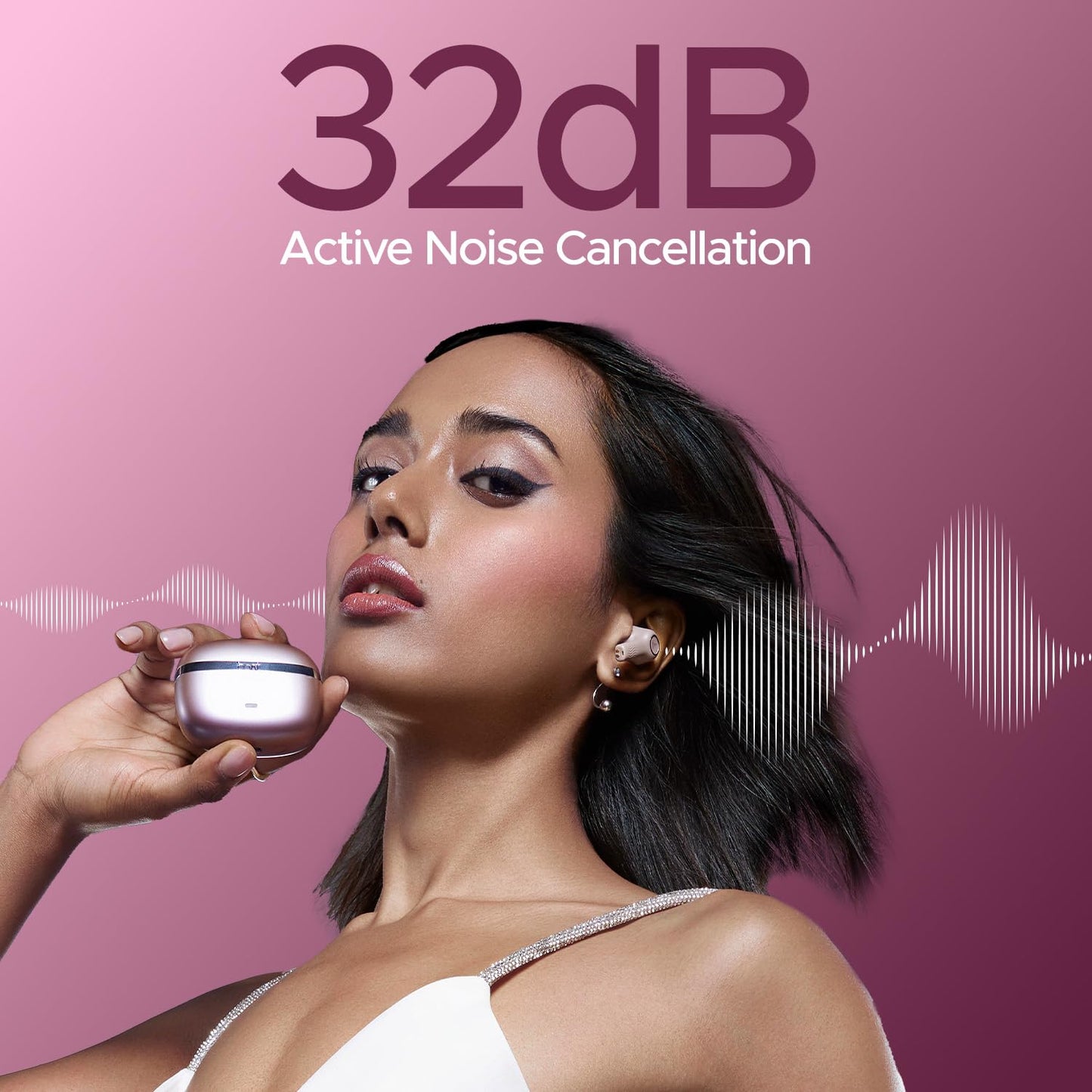 (Open Box) boAt Nirvana Ion ANC 120HRS Battery, Crystal Bionic Sound w/Dual EQ Modes, 4Mics ENx, App Support, Low Latency, IPX4, v.5.2 Bluetooth TWS in Ear Earbuds Wireless Earphones with mic