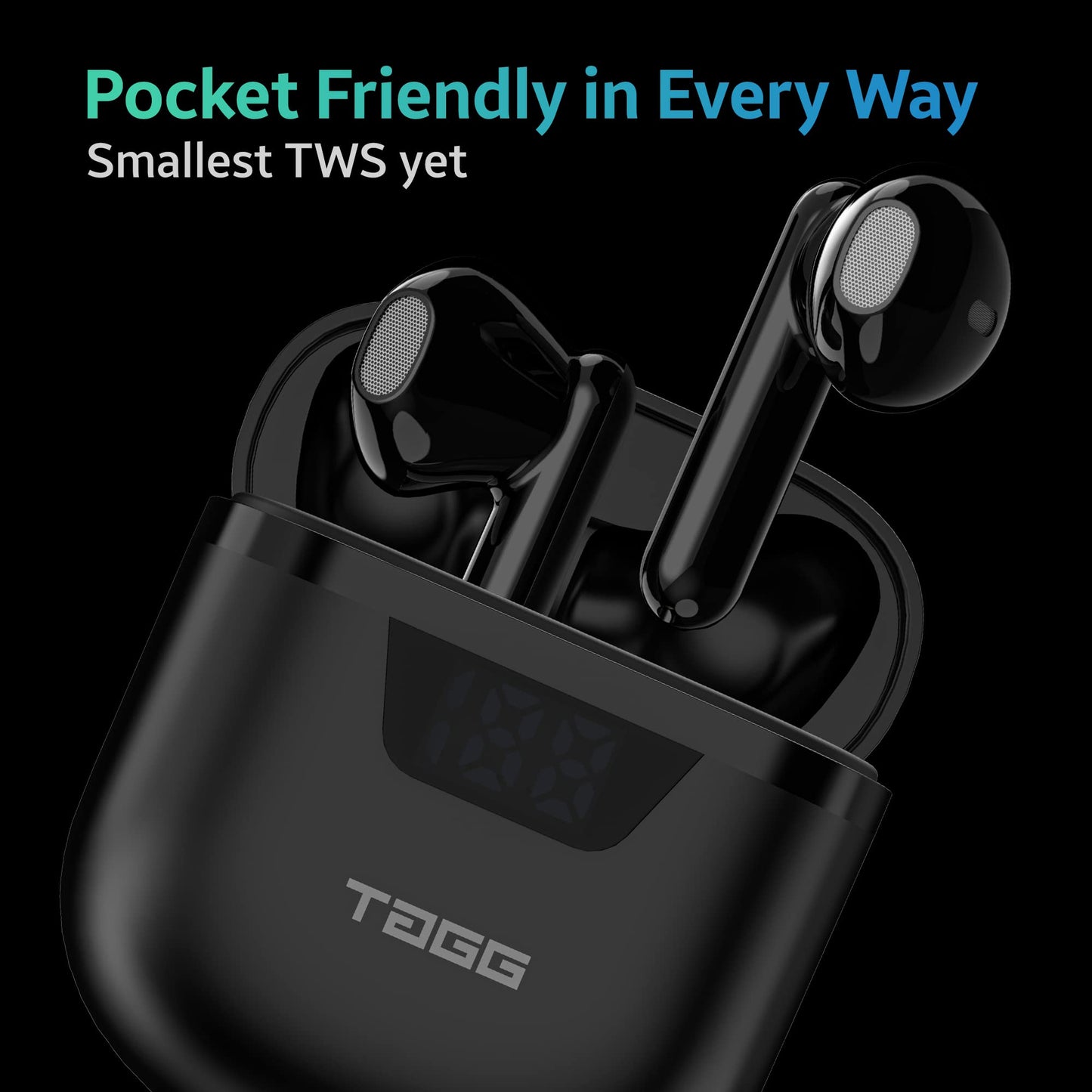 (Open Box) TAGG Newly Launched Liberty Buds Mini Truly Wireless in Ear Earbuds with Quad Mic, Fast Charge, Rich Bass, 13mm Dynamic Drivers