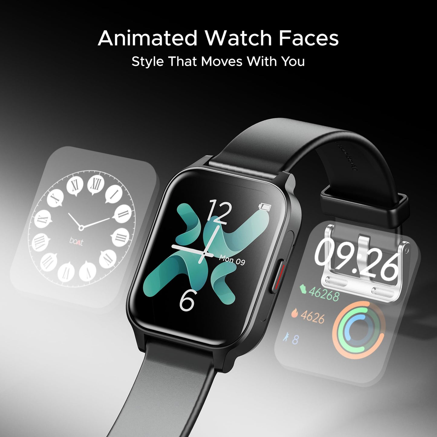 (Open Box) boAt Wave Call 2 Plus Smart Watch w/Bilingual Support (Hindi/English), 1.96”(4.97 cm) HD Display, BT Calling, 100+Sports Modes, Animated Watch Faces, Voice Assistant(Metal Black)
