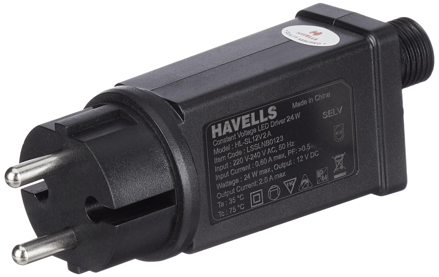 Havells Celebrations LED Strings CV Driver 12V 2A IP44 for String Extension