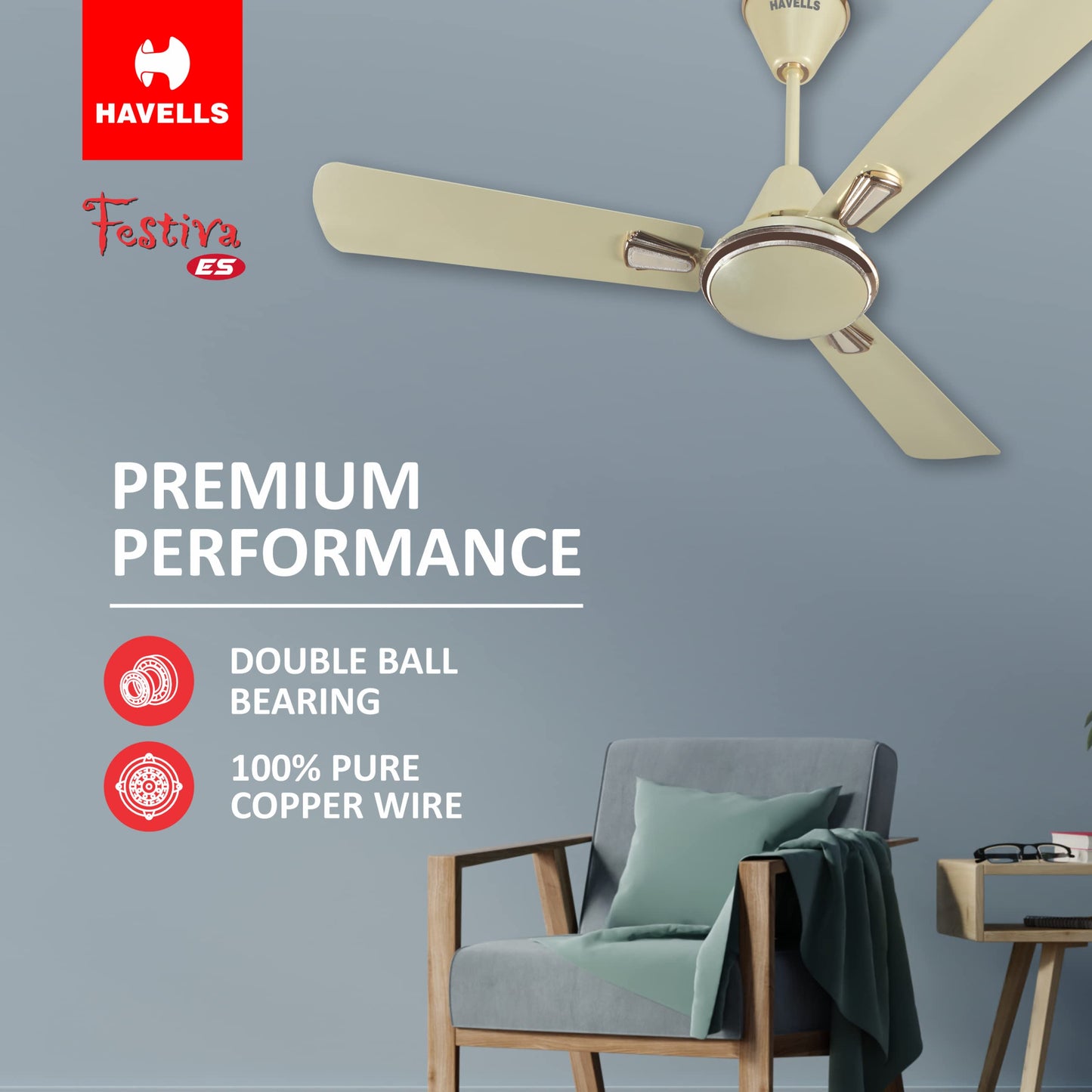 Havells Festiva 1200mm Dust Resistant Ceiling Fan