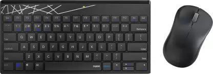 (Open Box) RAPOO 8000M/Keyboard & Mouse Combo (4 Device Connectivity), Flipkart Shortcut Key Wireless, Bluetooth Multi-device Keyboard  (Black)
