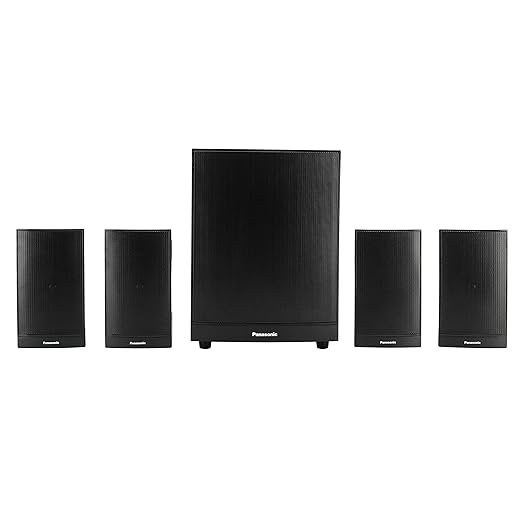 (Open Box) Panasonic SC-HT460GW-K 4.1 Ch Home Theatre, 100 W, Bluetooth, USB, AUX, Powerful Subwoofer, LED Display, Remote for Volume & Bass Control (Black)