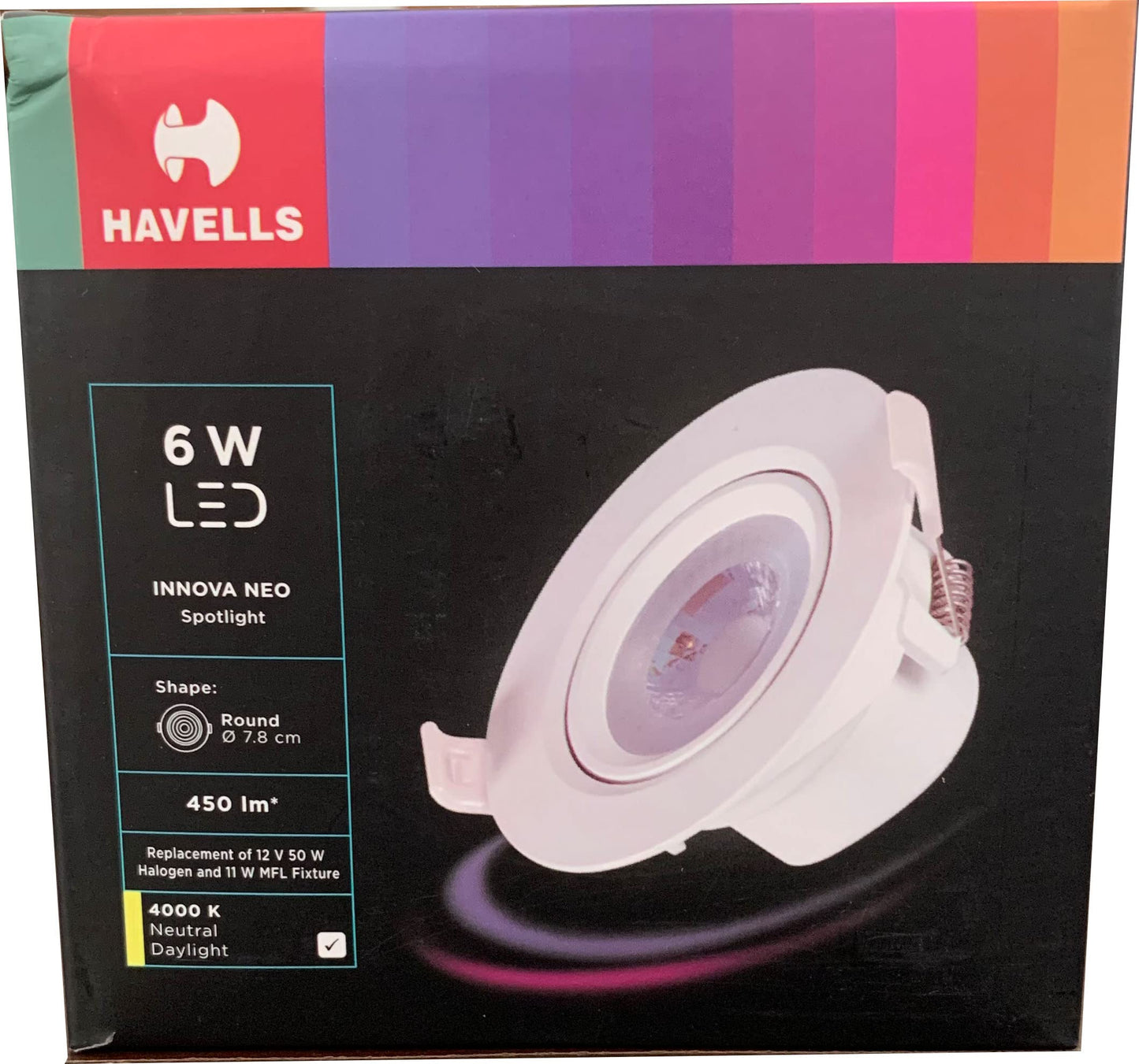 Havells Innova Neo 6 Watt Spot Light (Natural White) 4000K