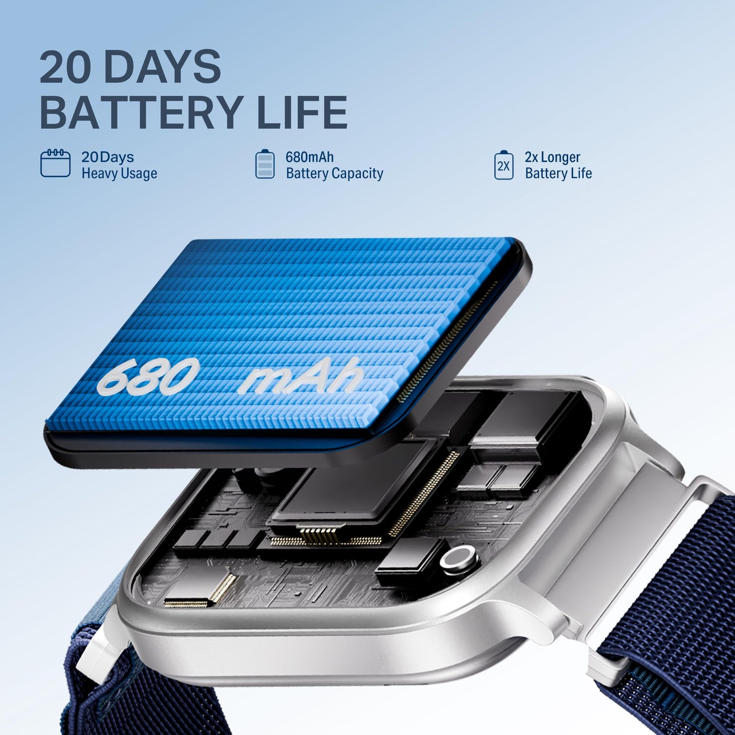 (Open Box) boAt Storm Infinity Plus w/15 Days Extensive Battery fueled by Huge 550mAh Battery, Fast Charge, 1.83”(4.65cm)HD Display, Functional Crown, BT Calling, Smart watch for Men & Women (Active Black)