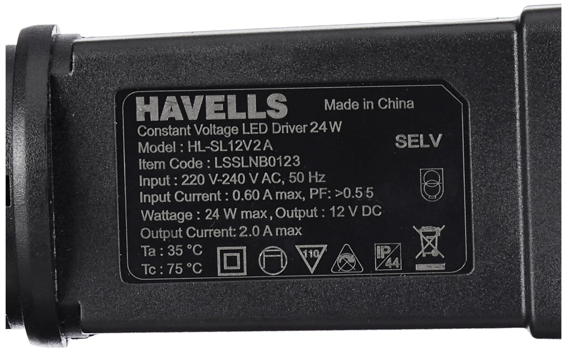 Havells Celebrations LED Strings CV Driver 12V 2A IP44 for String Exte ...
