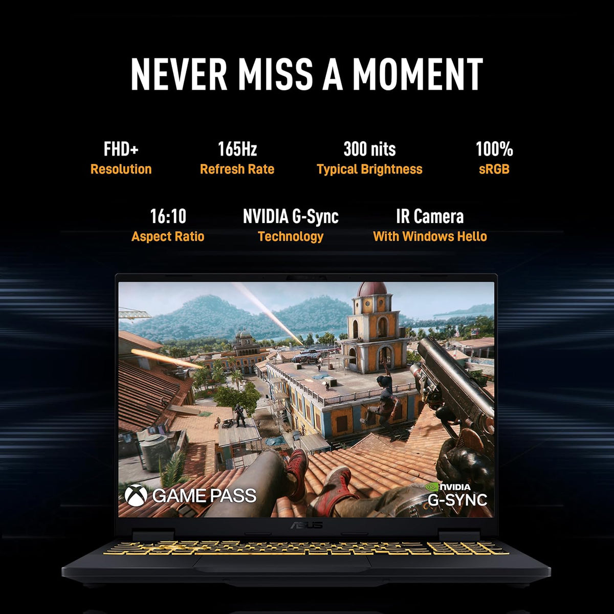 (Brand Refurbished) ASUS TUF F16, 14th Gen,Intel Core i7-14650HX,RTX 5060-8GB,16GB,1TB,FHD+,16",165Hz,90WHrs,Windows 11 ,Jaeger Gray,2.2 Kg, FX608JMR-RV049WS, Gaming Laptop