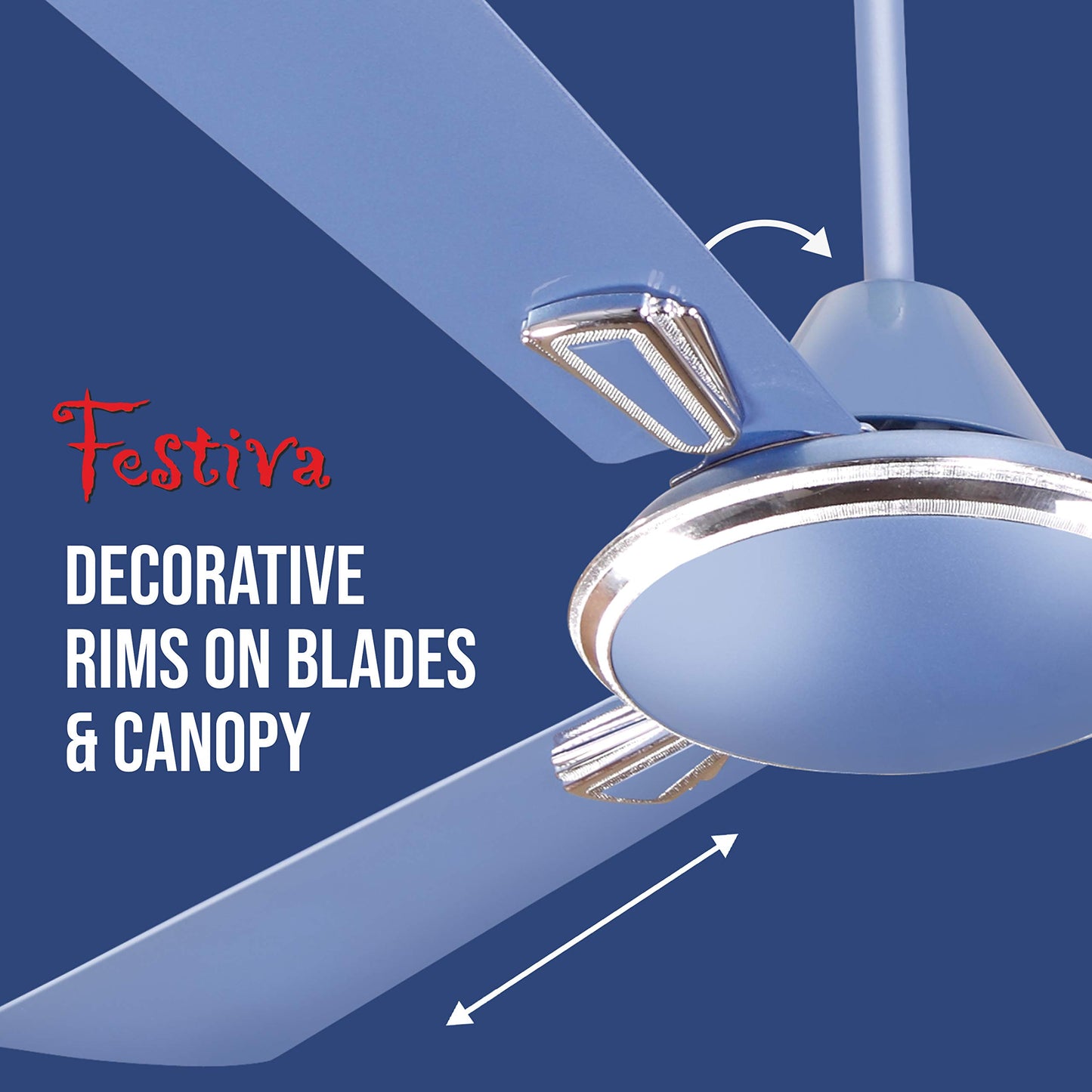 Havells 1200Mm Festiva Prime Bldc Motor Ceiling Fan|5 Stars Cf With Rf Remote, 100% Copper, Upto 57% Energy Saving|Eco Active Technology, 2 Year Warranty|(Pack Of 1, Dusk Chrome)