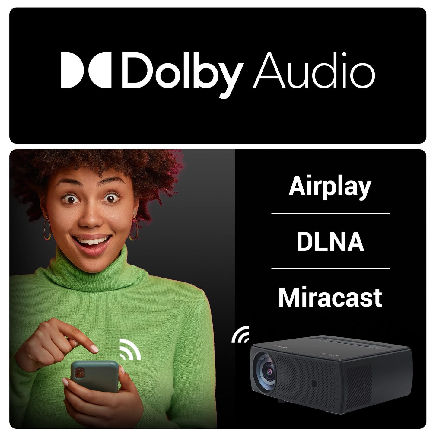 (Open Box) ZEBRONICS PIXAPLAY 15 Smart LED Projector with Dolby Audio, 5500 lumens, 4K Support, 180 Inch Screen Size, Supports Miracast, Bluetooth, USB, HDMI, WiFi, APP Support, 1080p Native