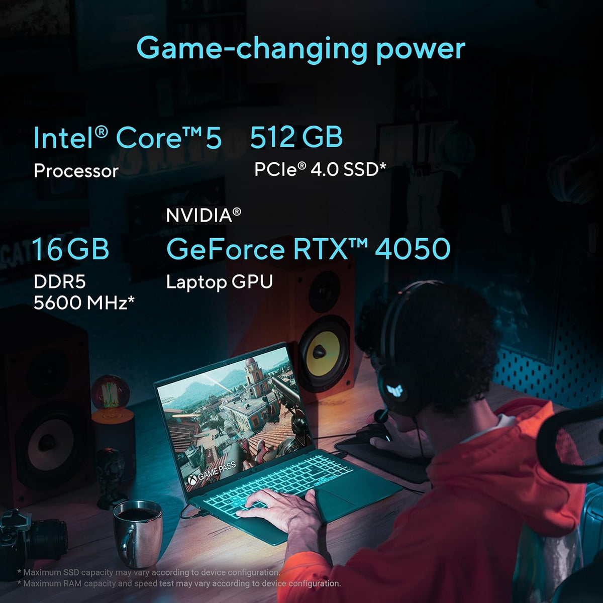 (Brand refurbished) ASUS Gaming V16 (2025),Intel Core 5 210H (i5-14th Gen),RTX 4050-6GB,16GB RAM,512GB SSD,Windows 11,16"(40 cm),144Hz, Matte Black,1.95 Kg,V3607VU-RP550WS,Gaming Laptop