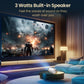 (Open Box) Portronics Beem 440 Smart LED Projector with 720p HD Resolution, Rotatable Design, Built-in Streaming Apps (Netflix, Prime Video, Hotstar), 2000 Lumens, Screen Mirroring, 3 Watts Speaker (White)