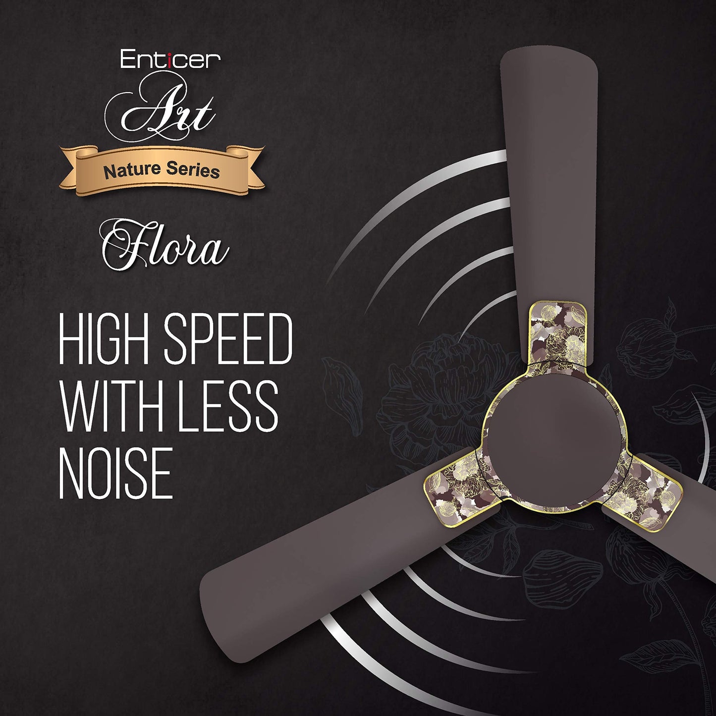 Havells Enticer Art Collector Edition 1200mm Decorative, Dust Resistant, High Power in Low Voltage (HPLV), High Speed Ceiling Fan (Rose Gold)