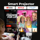 (Open Box) ZEBRONICS PIXAPLAY 15 Smart LED Projector with Dolby Audio, 5500 lumens, 4K Support, 180 Inch Screen Size, Supports Miracast, Bluetooth, USB, HDMI, WiFi, APP Support, 1080p Native