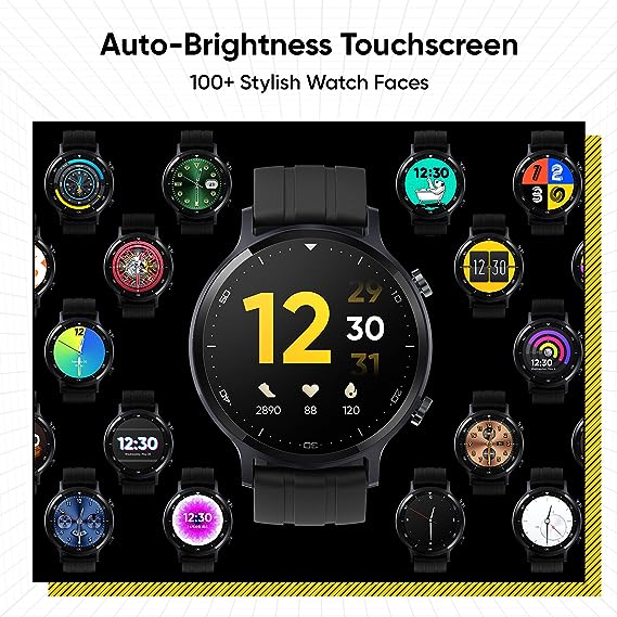 (Open Box) realme Smart Watch S with 3.30 cm (1.3") TFT-LCD Touchscreen, 15 Days Battery Life, SpO2 & Heart Rate Monitoring, IP68 Water Resistance, Black