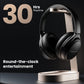 (Open Box) Boult Audio Bass Buds Q2 Lightweight Stereo Wired Over Ear Headphones Set with Mic with Deep Bass, Comfortable Ear Cushions, & Long Cord (Black)