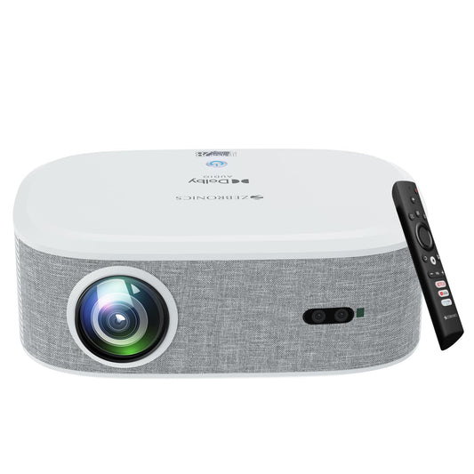 (Open Box) ZEBRONICS PIXAPLAY 15 Smart LED Projector with Dolby Audio, 5500 lumens, 4K Support, 180 Inch Screen Size, Supports Miracast, Bluetooth, USB, HDMI, WiFi, APP Support, 1080p Native