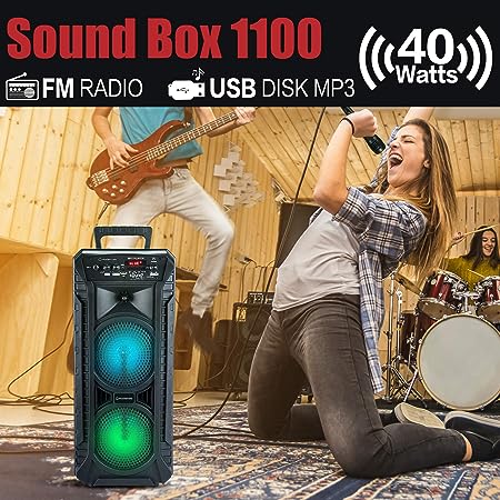 Speaker cassa LED RGB ritmo di musica sound box bluetooth sound bar 2400mAh