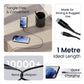 (Open Box) Ambrane 2.4A Fast Charging Output Cable with Micro to USB for Mobile, Neckband, True Wireless Earphone Charging, 480mbps Data Sync Speed, 1m Length (ACM - AZ1, Black)