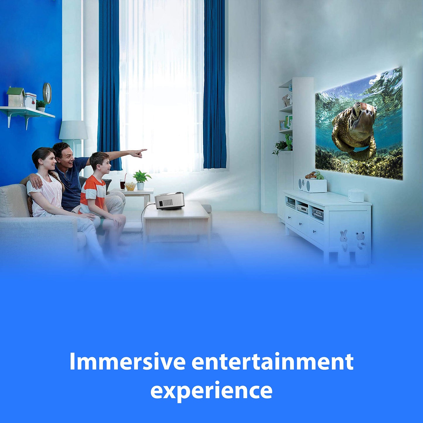 (Open Box) ZEBRONICS PIXAPLAY 53, Smart Vertical Projector, 3500 Lumens, 4K Support, 120 Inch Screen Size, Auto Focus, Auto Keystone, Bluetooth, HDMI, USB, WiFi, 1080p Support, APP Support, Miracast