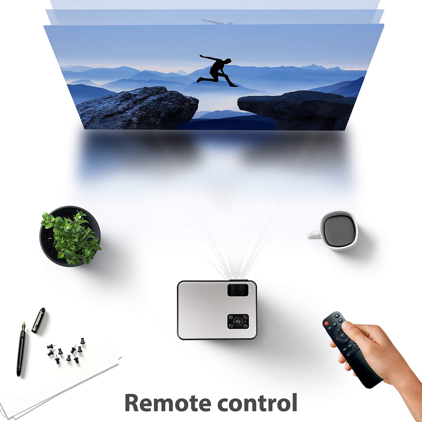 (Open Box) ZEBRONICS PIXAPLAY 53, Smart Vertical Projector, 3500 Lumens, 4K Support, 120 Inch Screen Size, Auto Focus, Auto Keystone, Bluetooth, HDMI, USB, WiFi, 1080p Support, APP Support, Miracast