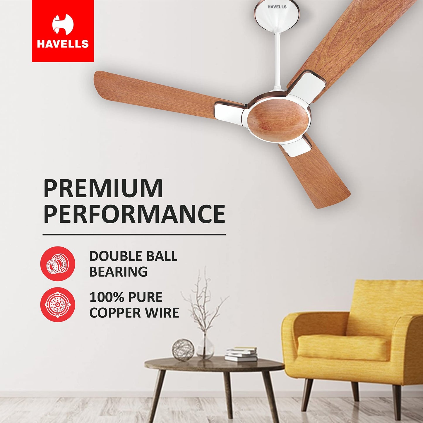 Havells 1200 mm ENTICER ES ESPRESSO BROWN COPPER, 2 Star