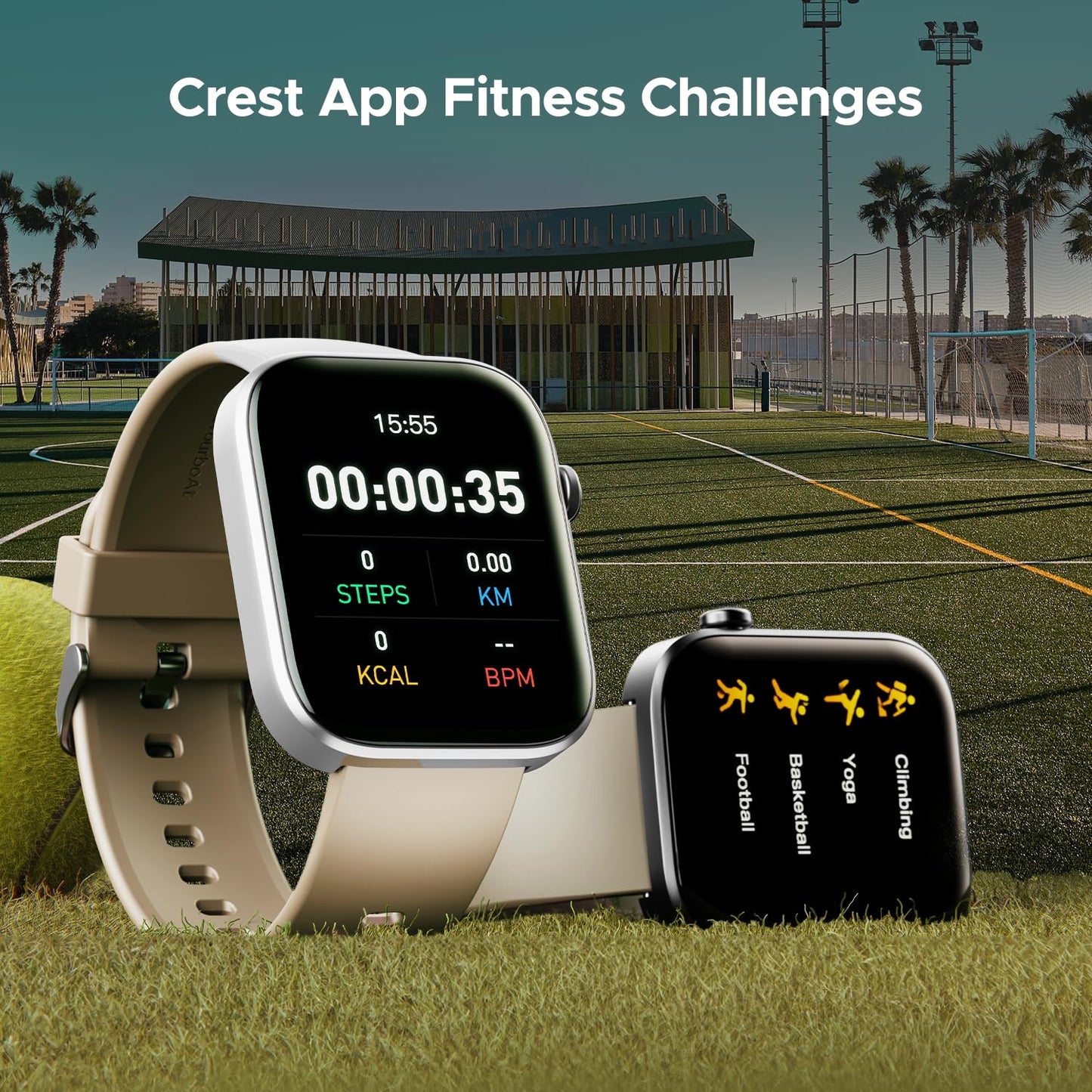 (Open Box) boAt Storm Call 3 w/TBT Navigation, Daily Activity Tracker, DIY Watch Face Studio,700+ Active Modes, 1.83" (4.6 cm) HD Display Fitness Smart Watch for Men & Women(Active Black)