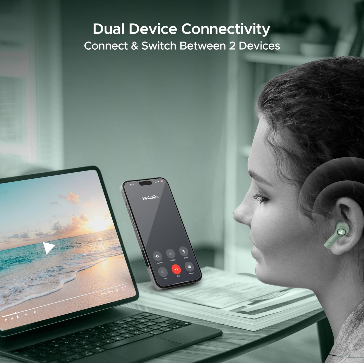 (Open Box) boAt Nirvana Ion ANC 120HRS Battery, Crystal Bionic Sound w/Dual EQ Modes, 4Mics ENx, App Support, Low Latency, IPX4, v.5.2 Bluetooth TWS in Ear Earbuds Wireless Earphones with mic