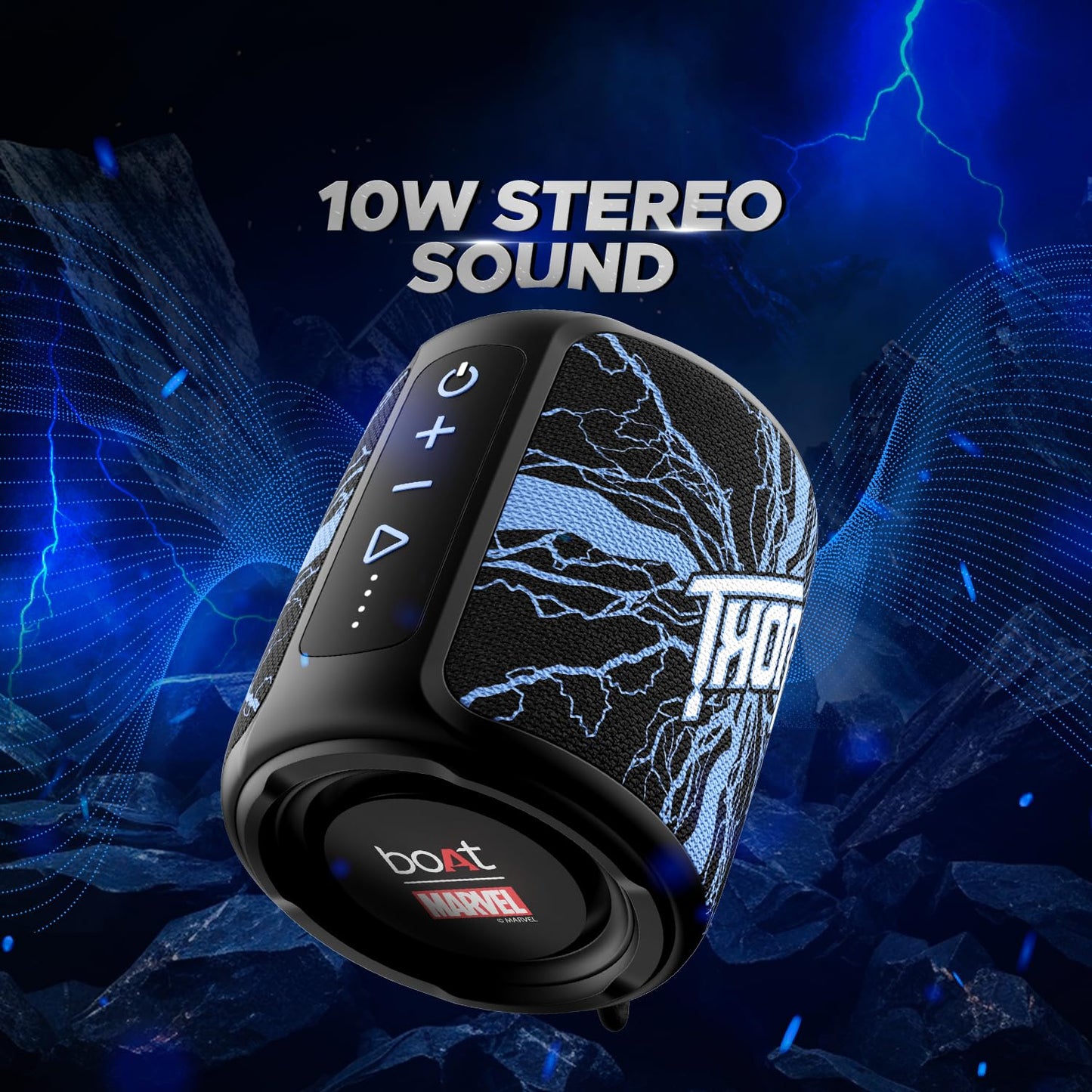 (Open Box) boAt Stone 352 Bluetooth Speaker with 10W RMS Stereo Sound, TWS Feature, Up to 12H Total Playtime, Multi-Compatibility Modes and Type-C Charging(Assassin Red-Deadpool Edition)