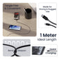 (Open Box) Ambrane 2.4A Fast Charging Output Cable with Micro to USB for Mobile, Neckband, True Wireless Earphone Charging, 480mbps Data Sync Speed, 1m Length (ACM - AZ1, Black)