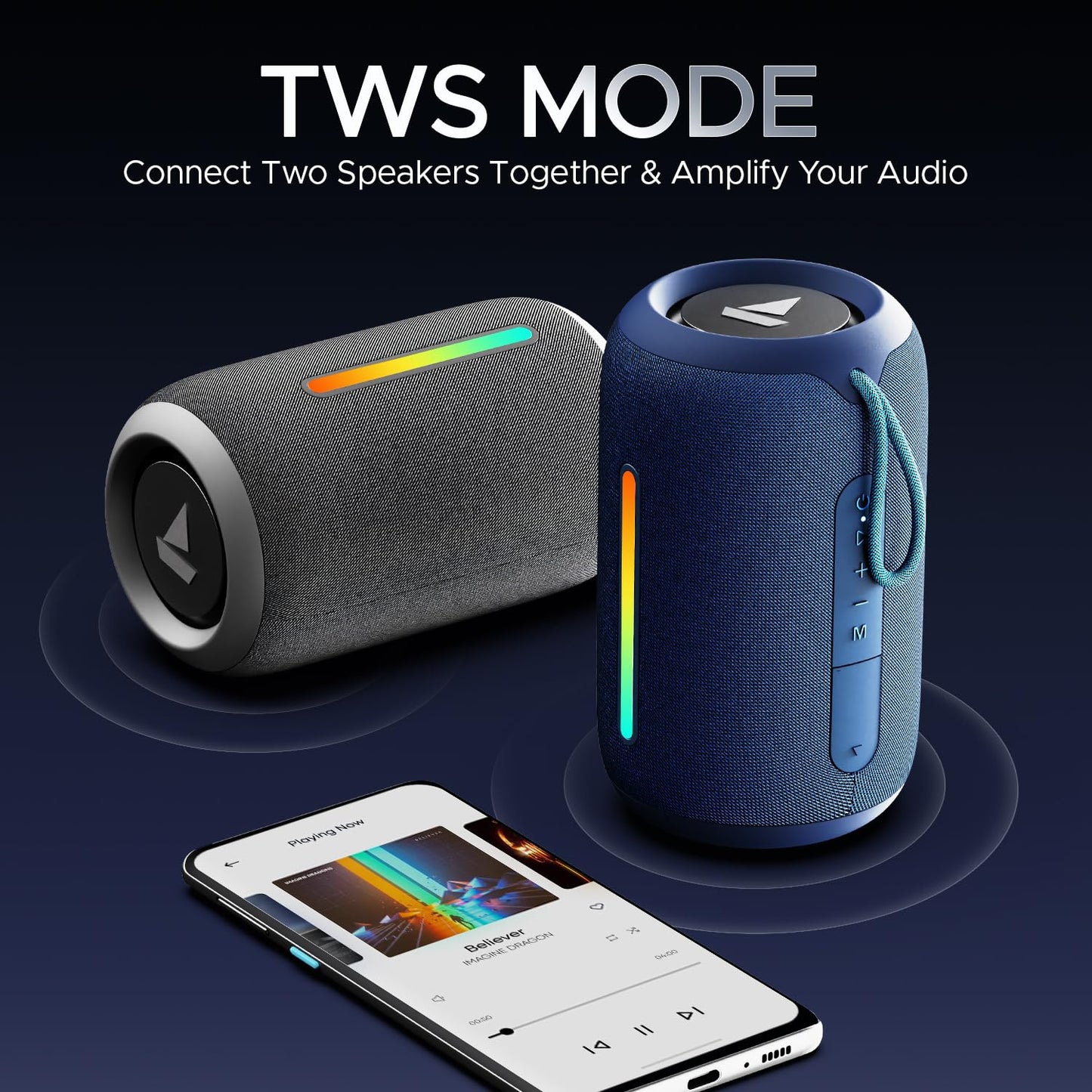 (Open Box) boAt Stone 352 Bluetooth Speaker with 10W RMS Stereo Sound, TWS Feature, Up to 12H Total Playtime, Multi-Compatibility Modes and Type-C Charging(Assassin Red-Deadpool Edition)