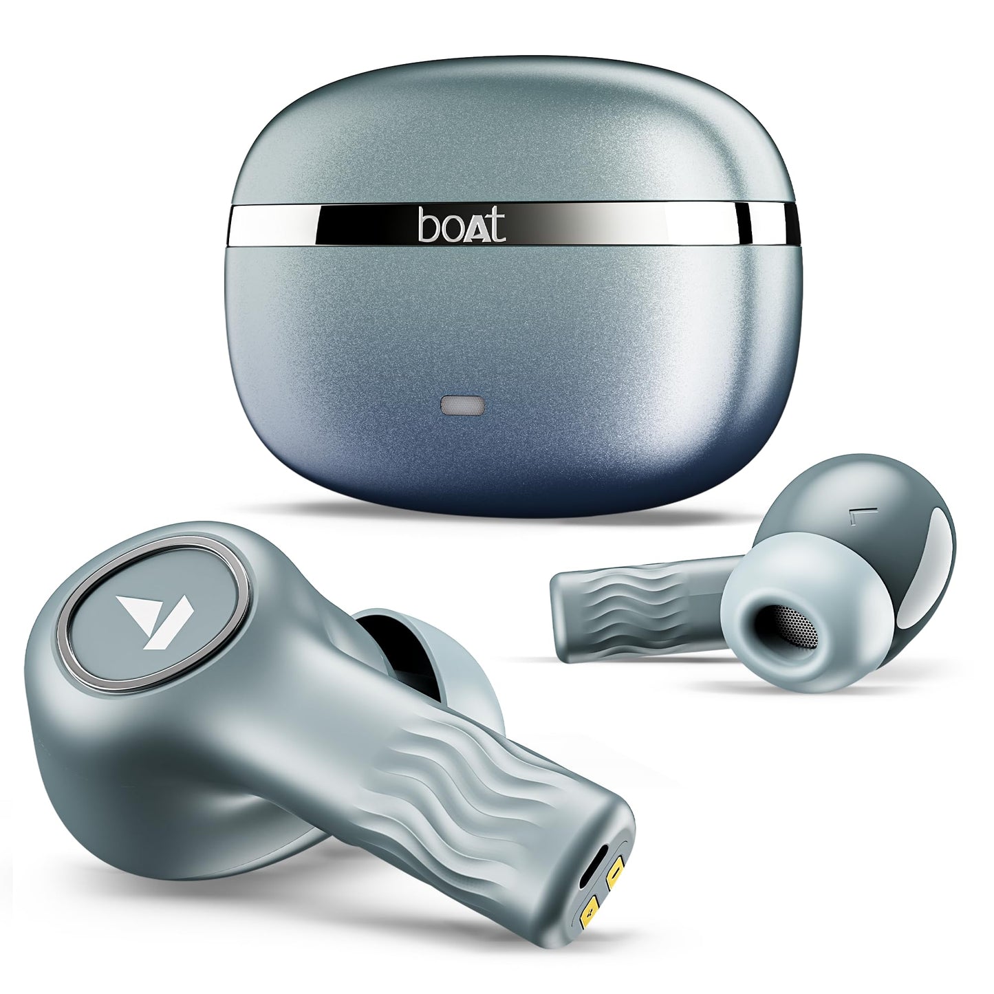 (Open Box) boAt Nirvana Ion ANC 120HRS Battery, Crystal Bionic Sound w/Dual EQ Modes, 4Mics ENx, App Support, Low Latency, IPX4, v.5.2 Bluetooth TWS in Ear Earbuds Wireless Earphones with mic