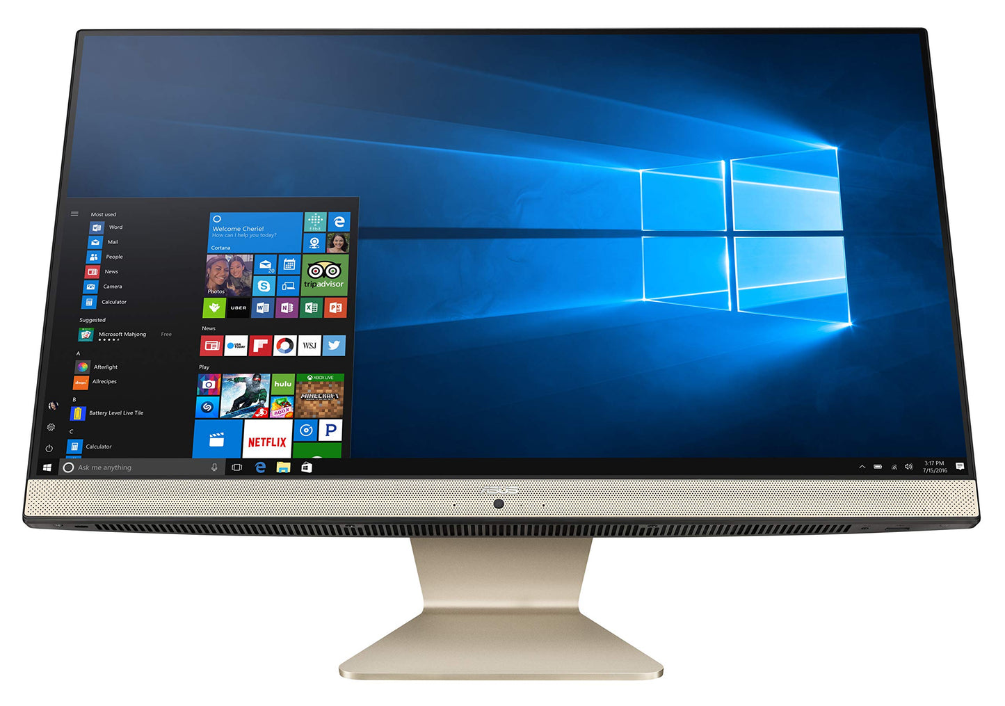 (Brand Refurbished) ASUS Vivo AiO V241,2 core Intel Core i3-1115G4, 23.8"(60.45cm), All-in-One Desktop (8GB/256GB SSD/Win11/Office 21/1Year McAfee Security/Wireless Keyboard & Mouse Included/White/4.8 kg),V241EAK-WA018WS