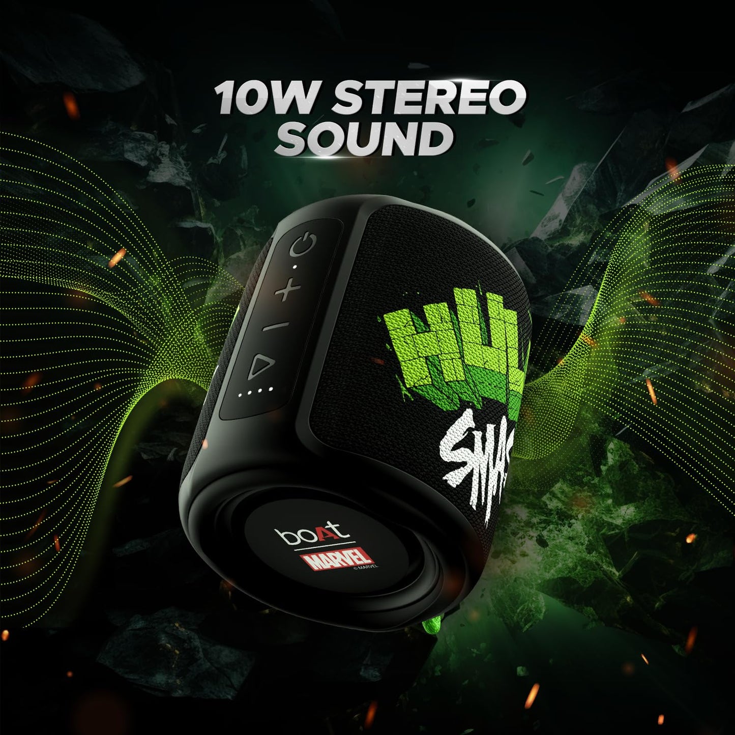 (Open Box) boAt Stone 352 Bluetooth Speaker with 10W RMS Stereo Sound, TWS Feature, Up to 12H Total Playtime, Multi-Compatibility Modes and Type-C Charging(Assassin Red-Deadpool Edition)