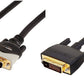 (Open Box) Amazon Basics 6-Feet VGA to VGA Cable for Monitor, Personal Computer (Black) & HL-007347 HDMI Input to DVI Output (Not VGA) Adapter Cable, 6 Feet, Black