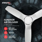 Havells 1200mm Stealth Air BLDC Motor Ceiling Fan | Remote Controlled, High Air Delivery Fan | 5 Star Rated, Upto 60% Energy Saving, 2 Year Brand Warranty | (Pack of 1, Pearl White)